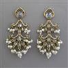 Indo Western Pearl Earring with Mehndi Plating