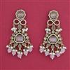 Indo Western Pearl Earring with Mehndi Plating