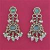 Indo Western Pearl Earring with Mehndi Plating