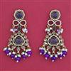Indo Western Pearl Earring with Mehndi Plating