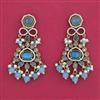 Indo Western Pearl Earring with Mehndi Plating