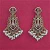 Indo Western Pearl Earring with Mehndi Plating