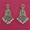 Indo Western Pearl Earring with Mehndi Plating