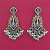Indo Western Pearl Earring with Mehndi Plating