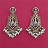 Indo Western Pearl Earring with Mehndi Plating