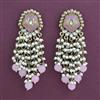 Indo Western Pearl Earring With Mehndi Plating