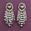 Indo Western Pearl Earring With Mehndi Plating