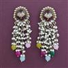 Indo Western Pearl Earring With Mehndi Plating