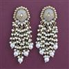 Indo Western Pearl Earring With Mehndi Plating
