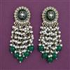 Indo Western Pearl Earring With Mehndi Plating