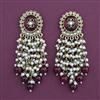Indo Western Pearl Earring With Mehndi Plating