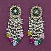 Indo Western Pearl Earring With Mehndi Plating