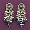 Indo Western Pearl Earring With Mehndi Plating