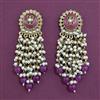 Indo Western Pearl Earring With Mehndi Plating