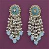 Indo Western Pearl Earring With Mehndi Plating