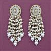 Indo Western Pearl Earring With Mehndi Plating