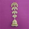Indo Western Pearl Hair Brooch With Gold Plating