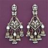 Indo Western Long Earring With Mehndi Plating