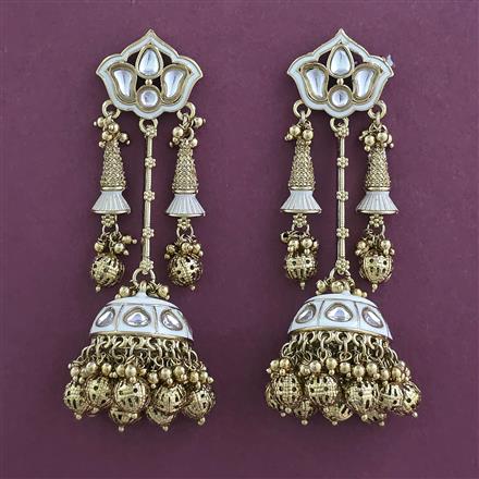 Indo Western Jhumki with Mehndi Plating