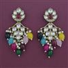 Indo Western Pearl Earring with Mehndi Plating