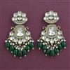 Indo Western Pearl Earring with Mehndi Plating