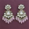 Indo Western Pearl Earring with Mehndi Plating