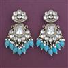 Indo Western Pearl Earring with Mehndi Plating