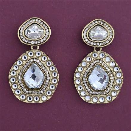 Indo Western Classic Earring with Mehndi Plating