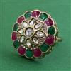 Indo Western Adjustable Ring With Mehndi Plating