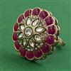 Indo Western Adjustable Ring With Mehndi Plating