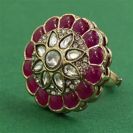 Indo Western Adjustable Ring With Mehndi Plating