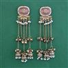 Indo Western Pearl Earring With Mehndi Plating
