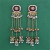 Indo Western Pearl Earring With Mehndi Plating