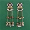 Indo Western Pearl Earring With Mehndi Plating