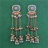 Indo Western Pearl Earring With Mehndi Plating