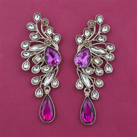 Indo Western Long Earring with Mehndi Plating