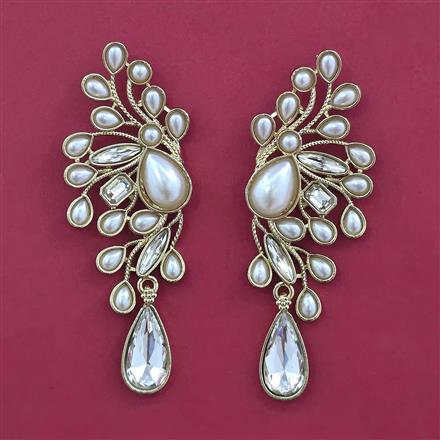 Indo Western Long Earring with Mehndi Plating