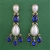 Indo Western Pearl Earring with Mehndi Plating