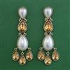 Indo Western Pearl Earring with Mehndi Plating