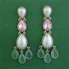 Indo Western Pearl Earring with Mehndi Plating