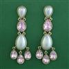 Indo Western Pearl Earring with Mehndi Plating