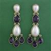 Indo Western Pearl Earring with Mehndi Plating