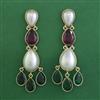 Indo Western Pearl Earring with Mehndi Plating