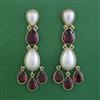 Indo Western Pearl Earring with Mehndi Plating