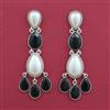 Indo Western Pearl Earring with Rhodium Plating