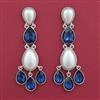 Indo Western Pearl Earring with Rhodium Plating
