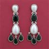 Indo Western Pearl Earring with Rhodium Plating
