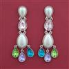 Indo Western Pearl Earring with Rhodium Plating