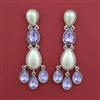 Indo Western Pearl Earring with Rhodium Plating