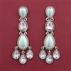 Indo Western Pearl Earring with Rhodium Plating